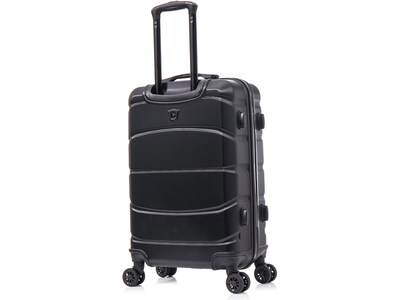 DUKAP Sense 25.39" Hardside Suitcase, 4-Wheeled Spinner, Black (DKSEN00M-BLK)