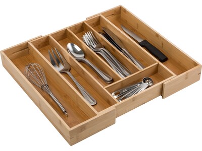 Honey-Can-Do Bamboo Silverware Drawer Organizer, Brown (KCH-07644)