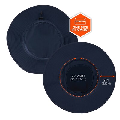 Chill-Its 8939 Cooling Bucket Hat, Navy (12665)