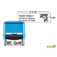 Custom Quill 2000 Plus® Holiday Self-Inking Printer P 40 Stamp, 13/16 x 2-3/16