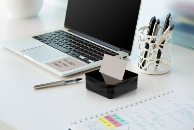 Post-it Pop-up Wave Design Dispenser for 3" x 3" Notes, Black (WAVE-330-BKVP)