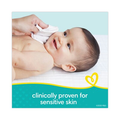 Pampers® Sensitive Baby Wipes, 6.8 x 7,  Unscented, White, 56/Pack