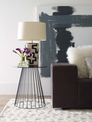 Adore Decor Element Round Side Table, Black (FETELEBLKC01)