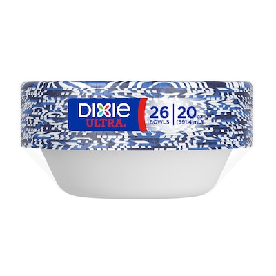 Dixie Ultra Compostable Paper Bowl, 20 oz., 26/Pack (15259)