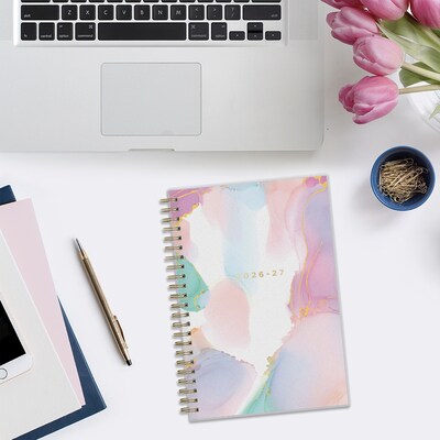 2026-2027 Blue Sky Smoke Frosted 5" x 8" Academic Weekly & Monthly Planner, Plastic Cover (133682-A27)