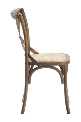 Finch Elmhurst Cross Back Dining Chair, Rattan, 2/Set (CHR10071B)
