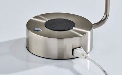 Adesso Viper Supercharger LED Desk Lamp, 15"H, Brushed Steel (2615-22)