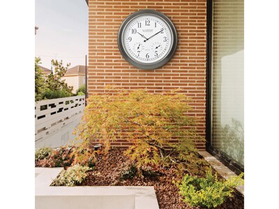 La Crosse Technology Atomic Analog Clock with Temperature and Humidity, 18"Dia. (404-00237)