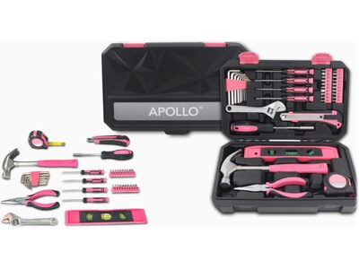 Apollo Tools General Tool Set, 39-Piece, Pink (DT9711P)