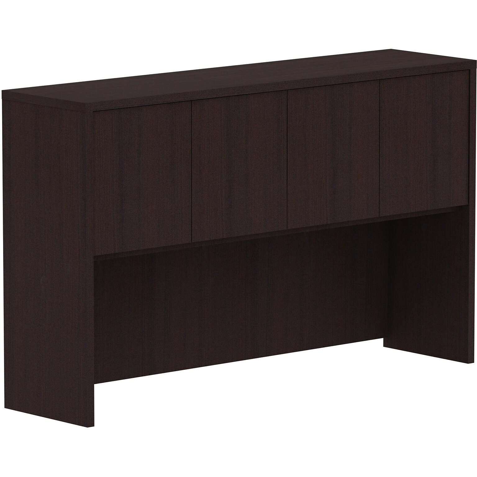 Lorell Essentials Series 60W Stack-on Hutch with Doors, Espresso (LLR18270)