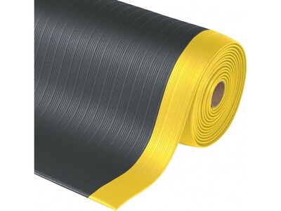 NoTrax Airug Anti-Fatigue Mat, 36" x 24", Black/Yellow (410S0523BY)