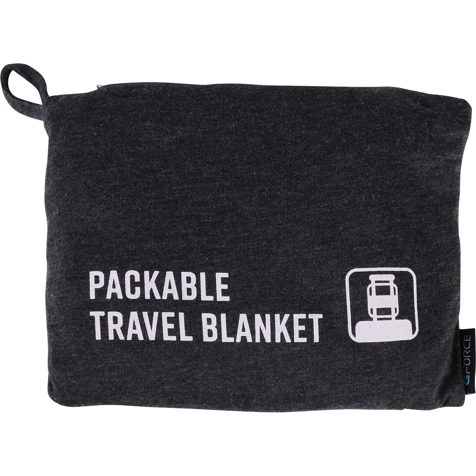 G Force Fabric Travel Blanket, 50 x 47, Gray (27119)