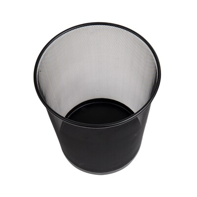 Mind Reader Metal Mesh Trash Can Without Lid, 4.4 Gallon, Black (1CIRGA-BLK)
