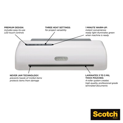 Scotch Thermal Laminator, 12.3" Width, White (TL1306)