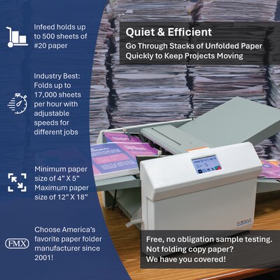 Formax FD 386 Automatic Paper Folder, 500 Sheets (FD386)