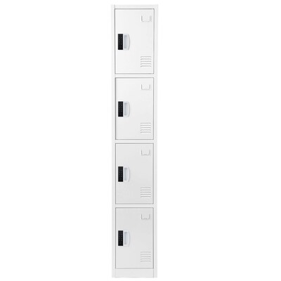 AdirOffice 72"H 4-Tier White Storage Locker (ADI629-204-WHI-DL)