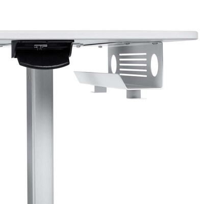 Luxor Vitalize Mobile 4-Wheel Healthcare Laptop Cart, White (MCWS002)