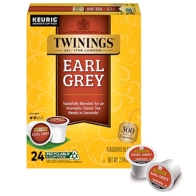 Twinings Earl Grey Black Tea, Keurig® K-Cup® Pods, 24/Box (TNA85783)