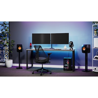 Hirsh Computer and Office Desk, 72" x 30", Black/Gray Elm (23937)