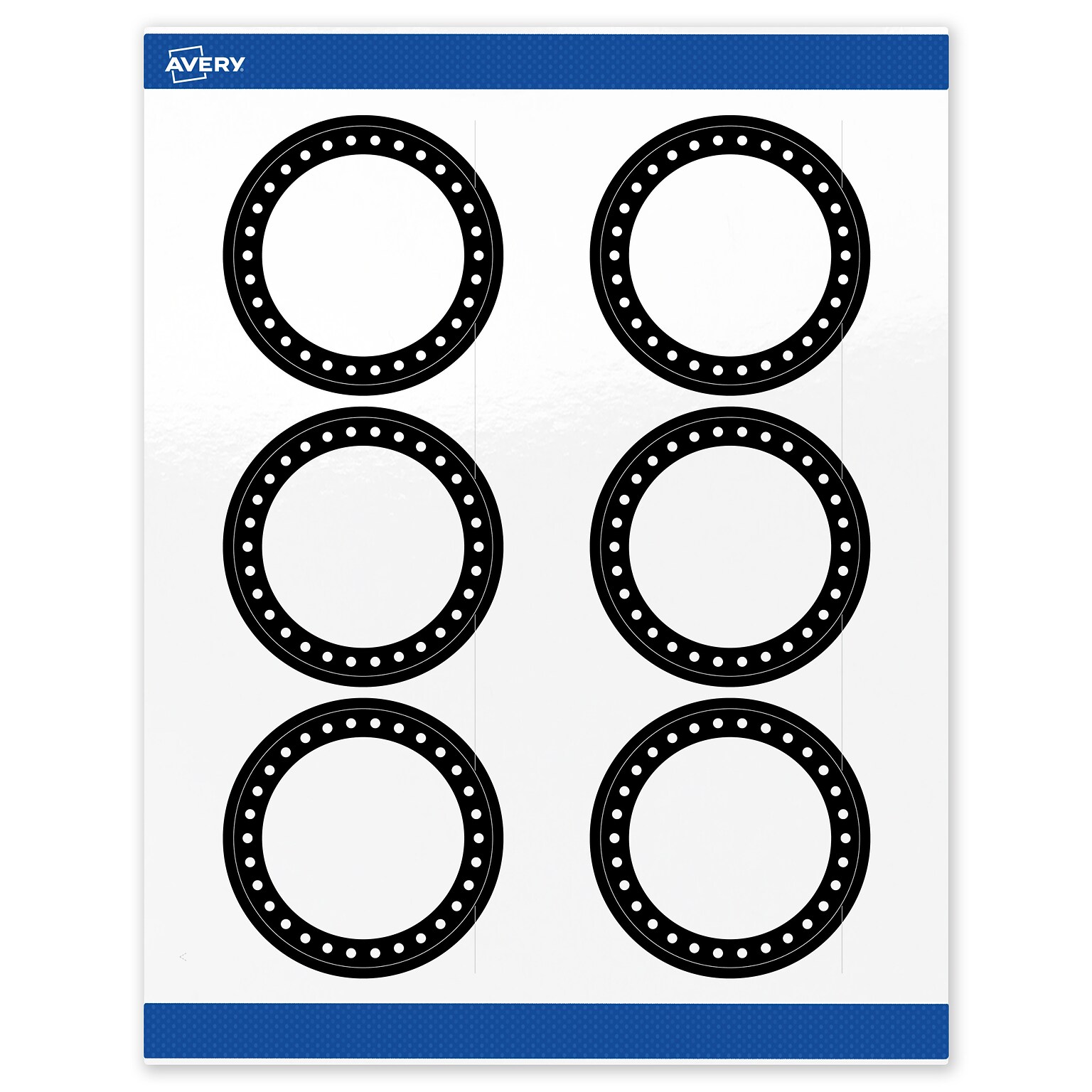 Avery Laser/Inkjet Circle Multipurpose Labels, 3 Dia., White, 60/Pack (S00-DKP)