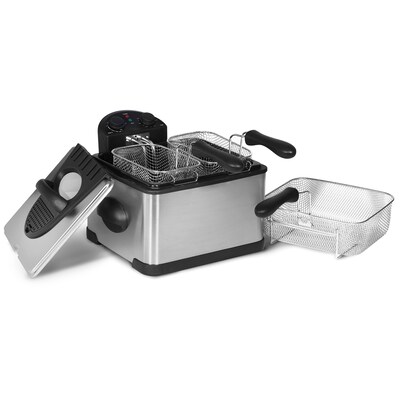 MegaChef 4 Liter Electric Deep Fryer, Silver (935121819M)