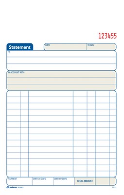 TOPS™ Carbonless Statement Book, 2-Part, 50 Forms/Book (DC5812-3)