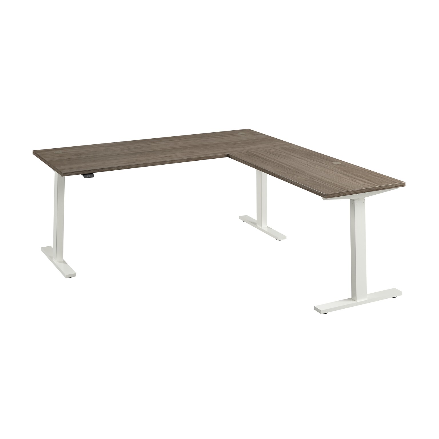 Bush Business Furniture Move 60 Series 72W L Shaped Adjustable Standing Desk, Modern Hickory (M6SL7278MHWK)