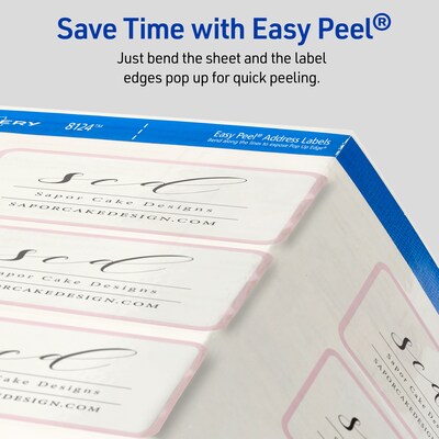 Avery Laser/Inkjet Address Labels, 1-1/3" x 4", Matte Clear, 140 Labels/Pack (8124)
