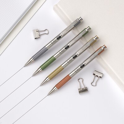 F-301 Retractable Ballpoint 0.7mm Assorted Earthy Tones 4Pk
