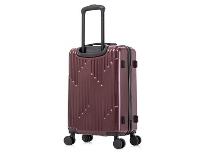 InUSA Drip 22.44" Hardside Carry-On Suitcase, 4-Wheeled Spinner, Wine (IUDRI00S-WIN)