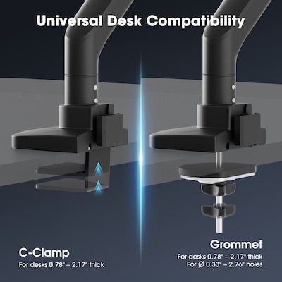 FlexiSpot MA9 Premium Single Monitor Mount, Up to 49" Monitor, Black (MA9-S-DP-US)