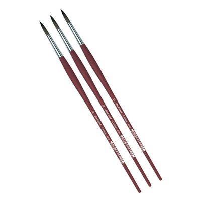 da Vinci COLLEGE Oil and Acrylic Synthetic Student Round Brush, 3 Brushes/Pack (DVXVA873012-3)
