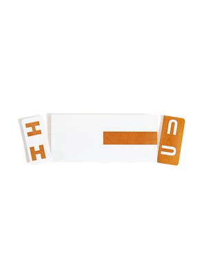 Alphabetical Character Labels, H And U, Dark Brown, 100/Pk