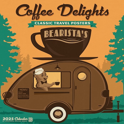 2025 Willow Creek Coffee Delights Art 12 x 12 Monthly Wall Calendar (42502)