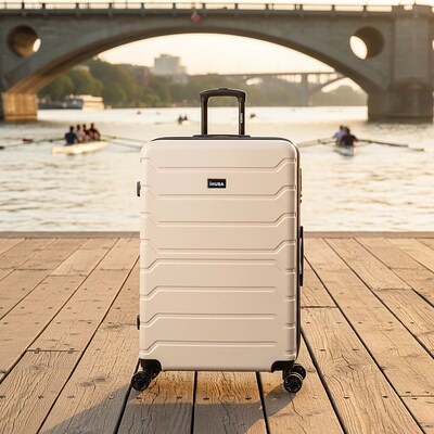 InUSA Trend 34.05" Hardside Suitcase, 4-Wheeled Spinner, TSA Checkpoint Friendly, Sand (IUTRE00XL-SAN)