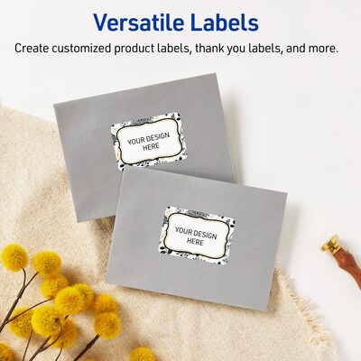 Avery Rectangle Laser/Inkjet Multipurpose Labels, 2" x 3", White, 80/Pack (19479371039)