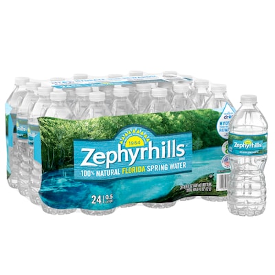 Zephyrhills 100% Natural Spring Water, 16.9 oz. Plastic Bottles, 24/Carton (11475233)