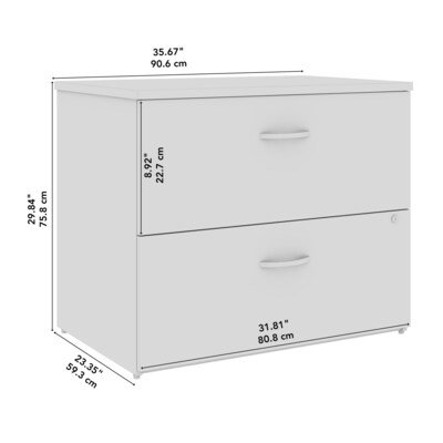 Bush Business Furniture Studio C 2 Drawer Lateral File Cabinet, Natural Elm (SCF136NESU)