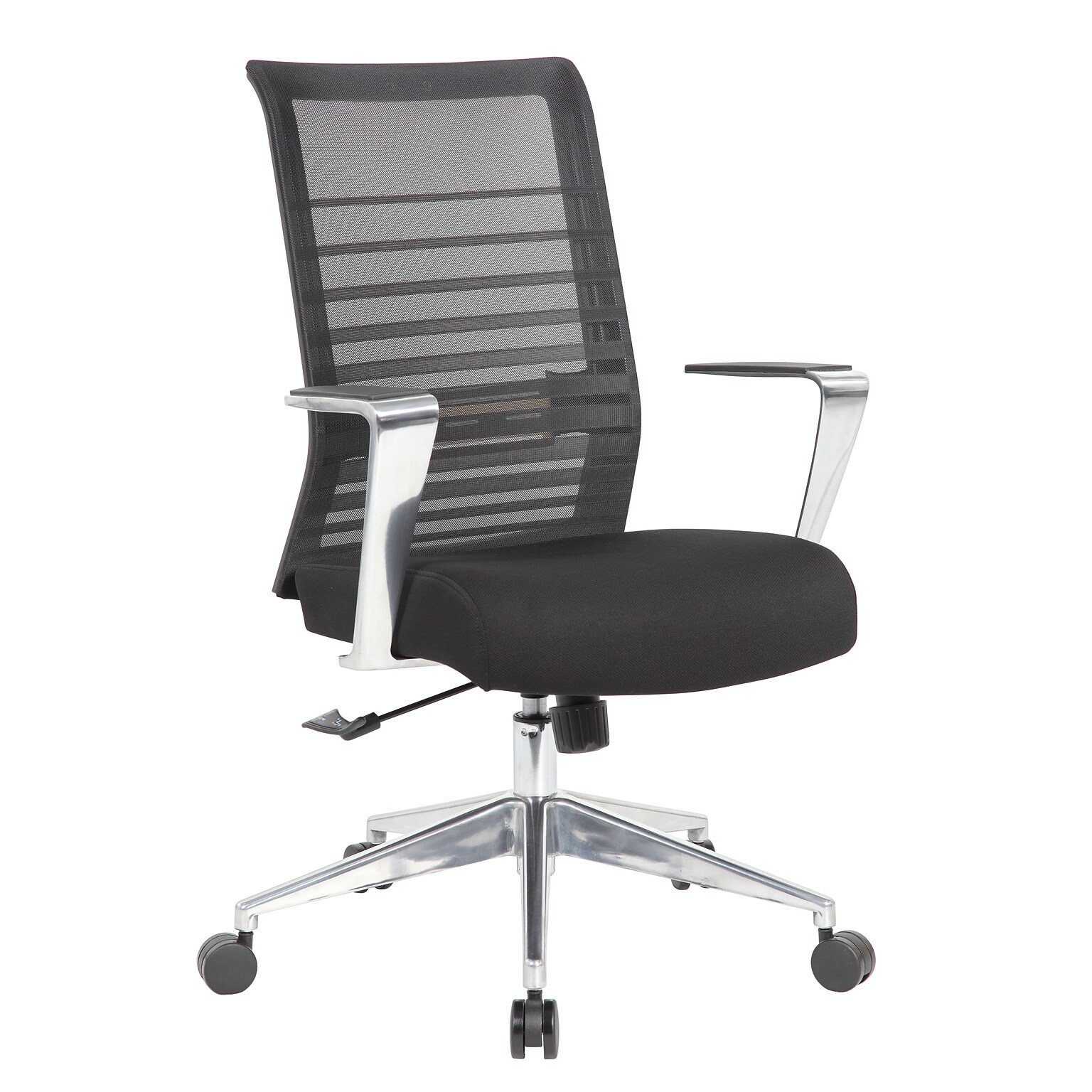 Boss Office Products Ergonomic Mesh Swivel Task Chair, Black (B6566AL-BK)