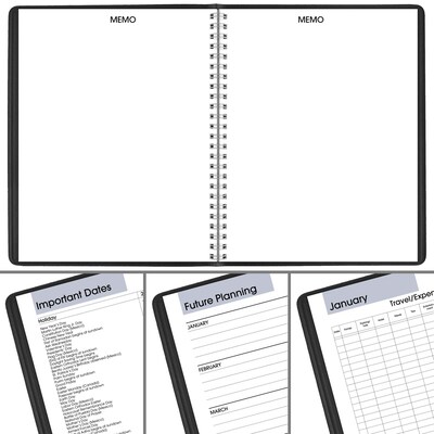 2027 AT-A-GLANCE DayMinder 7" x 8.75" Monthly Planner, Faux Leather Cover, Black (G400-00-27)
