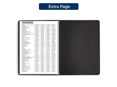 2024 AT-A-GLANCE DayMinder 8" x 11" Weekly Appointment Book, Black (G520-00-24)