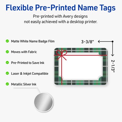 Avery Rectangle Multipurpose Labels, 2-1/3 x 3-3/8, White, 80/Pack (19479370409)