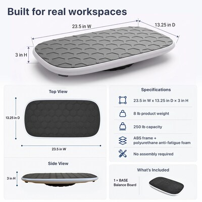Uncaged Ergonomics Balance Board, Black (BSE-M)