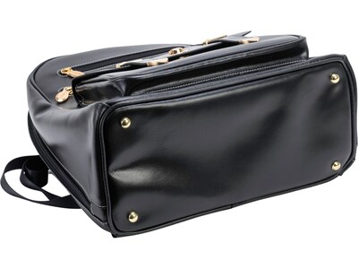 McKlein ROBBINS Leather Laptop Backpack, Medium, Black (99585)