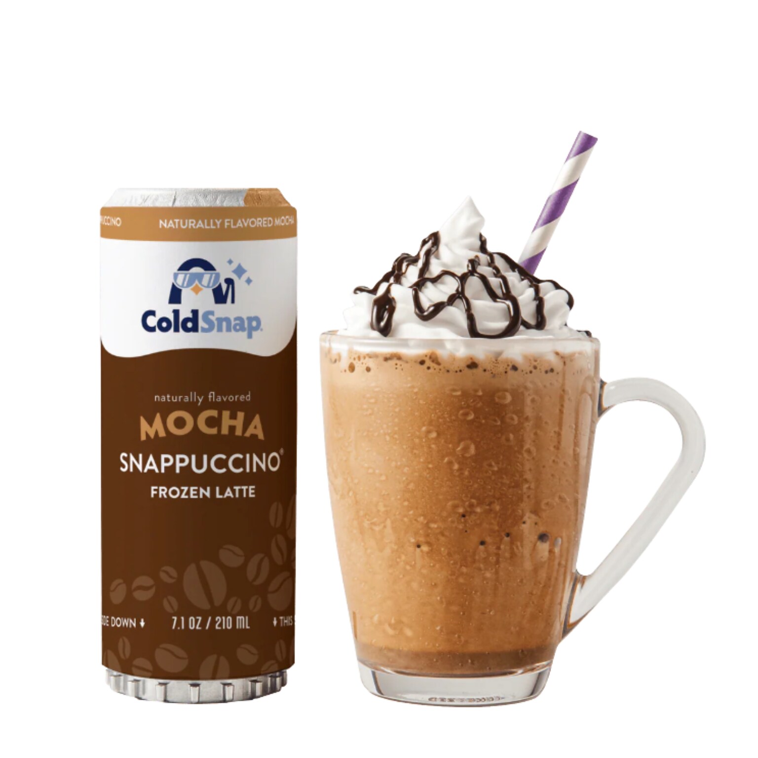 ColdSnap Mocha Snappuccino Frozen Latte Mix, Single Serve Pods, 12 Pods/Pack, COLDSNAP MACHINE REQUIRED (600042)
