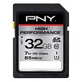 PNY High P-SDHC32GU185-G 32GB Performance Class 10 UHS1, U1 SD Flash Card, Black