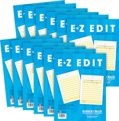 Barker Creek E-Z Edit Handwriting Practice Paper, 8.5 x 11, 60 lbs., Multicolored, 600 Sheets/Pack (BC550212)