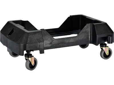 Alpine Industries Polypropylene Recycling Bin and Dolly, 69 Gallon, Blue, 3/Pack (ALP477-BLU-3PKD)