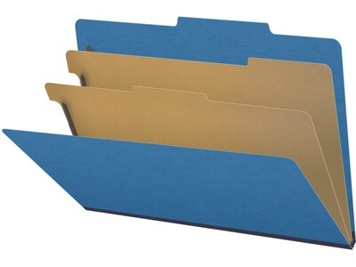 Medical Arts Press Pressboard Classification Folder, 2 Dividers, 2 Expansion, Legal Size, Royal Blu