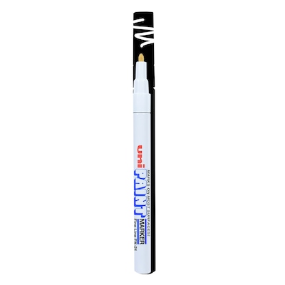 uni PAINT PX-21 Oil-Based Paint Marker, Fine Line, White (63713)